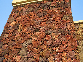 Red Lava Rock Stone Wall Veneer