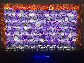 Purple Agate Gemstone Backlit