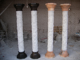 Carved Marble Pillars
