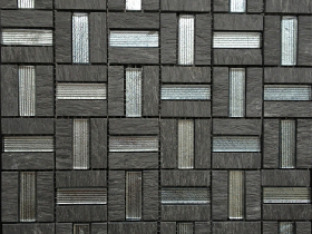 Slate Mixed with Glass Mosaic Tile