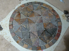 Slate Mosaic Circle Paving Kit