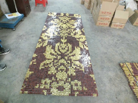 Gold Mixed with Brown Mosaic Pattern Flower