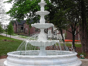 Tier Fountain in White Marble