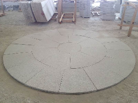 Rotunda circle Granite Paving