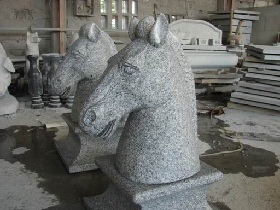Horse Head Stone Carving