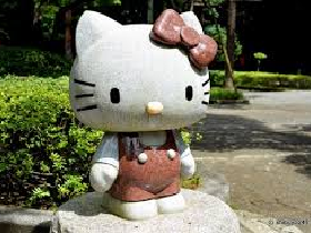 Hello Kitty Stone Statue